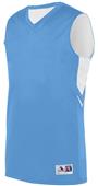 Adult Youth Alley-Oop Reversible Basketball Jersey Outside: COLUMBIA BLUE, Inside: WHITE Primary
