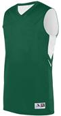 Adult Youth Alley-Oop Reversible Basketball Jersey Outside: DARK GREEN, Inside: WHITE Primary