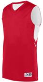 Adult Youth Alley-Oop Reversible Basketball Jersey Outside: RED, Inside: WHITE Primary