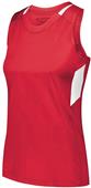 Ladies Multiple Sports Crossover Tank Jersey RED/WHITE Primary