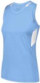 Ladies Multiple Sports Crossover Tank Jersey COLUMBIA BLUE/WHITE Primary