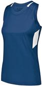 Girls Sports Crossover Tank Jersey (GS - Navy,Graphite, Maroon, Columbia, White) NAVY/WHITE Primary