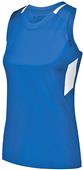 Girls Multiple Sports Crossover Tank Jersey ROYAL/WHITE Primary