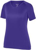 Womens Girls Attain Wicking Raglan Sleeve V-Neck Tee H. PURPLE Primary