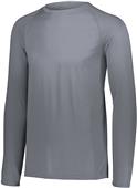 Adult Youth Longer Length Bigger Chest Wicking Long Sleeve Sports Tee GRAPHITE Primary