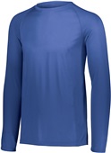 Adult Youth Longer Length Bigger Chest Wicking Long Sleeve Sports Tee ROYAL Primary