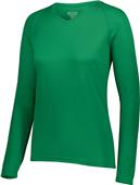 Ladies Longer Length Bigger Chest Wicking Long Sleeve Athletes Tee KELLY Primary