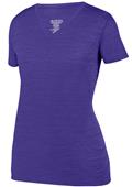Womens V-Neck Shadow Tonal Heather Training Sports Tee PURPLE Primary