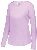 Ladies Lux Tri-Blend Long Sleeve Scoop Neckline Tee