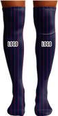 Custom Team Sports Socks - Sublimated Over-the-Knee Socks - "Pinstripe"