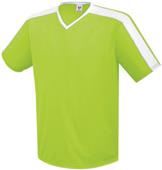 Adult Youth V-Neck Genesis Soccer Jersey LIME/WHITE Primary
