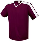 Adult Youth V-Neck Genesis Soccer Jersey MAROON/WHITE Primary