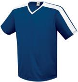 Adult Youth V-Neck Genesis Soccer Jersey NAVY/WHITE Primary