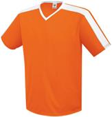 Adult Youth V-Neck Genesis Soccer Jersey ORANGE/WHITE Primary