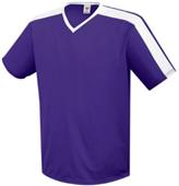 Adult Youth V-Neck Genesis Soccer Jersey PURPLE/WHITE Primary