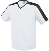 Adult Youth V-Neck Genesis Soccer Jersey WHITE/BLACK Primary