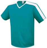 Adult Youth V-Neck Genesis Soccer Jersey TEAL/WHITE Primary