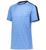 Adult Youth Hypervolt Soccer Jersey COLUMBIA BLUE PRINT/BLACK Primary