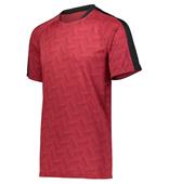 Adult Youth Hypervolt Soccer Jersey MAROON PRINT/BLACK Primary