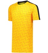 Adult Youth Hypervolt Soccer Jersey POWER YELLOW PRINT/BLACK Primary