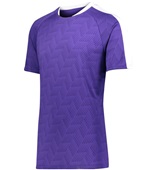 Adult Youth Hypervolt Soccer Jersey PURPLE PRINT/WHITE Primary