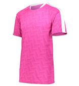 Adult Youth Hypervolt Soccer Jersey POWER PINK PRINT/WHITE Primary