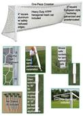 Golden Goal 44 Element-PM 4" Square Aluminum, 12'x6.5'  Permanent Soccer Goals