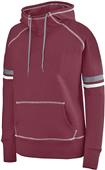 Womens Girls Pouch Pocket 2-Color Scuba Hoody Athletic Pullover MAROON/WHITE/GRAPHITE Primary