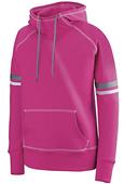 Womens Girls Pouch Pocket 2-Color Scuba Hoody Athletic Pullover POWER PINK/WHITE/GRAPHITE Primary