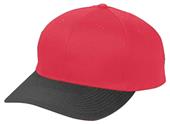Adjustable 6-Panel, Pre-Curved, Low-Profile Trucker Baseball Cap (Red or Purple) RED/ BLACK Primary