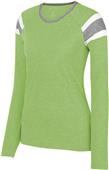 TRASH*********Womens 2-Color, Raglan Long Sleeve T Shirt LIME/SLATE/WHITE Primary