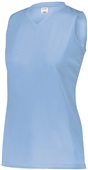 TRASH*********Augusta Ladies Girls Wicking Attain Jersey COLUMBIA BLUE Primary