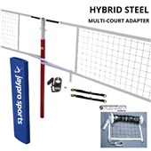 Hybrid Steel Volleyball Net Center Upright System (3" Floor Sleeve) NFHS, NCAA, USVBA Compliant