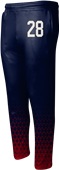 Sublimated Fleece Open Bottom Sweatpants - "Triangles"