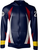 Custom Sublimated Full-Zip Fleece Hooded Jacket - Wavepoint