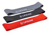 Lifeline Flat Resistance Band Kit for Increased Muscle Strength Levels 1, 2, 3