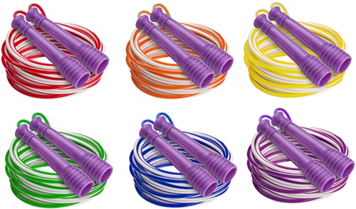 E248453 Deluxe XU Jump Ropes, Multiple Lengths Set of 6