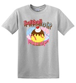 Epic Adult/Youth Softball Drip Ice Cream Sundae Life Cotton Graphic T-Shirts