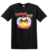 Epic Adult/Youth Softball Drip Ice Cream Sundae Life Cotton Graphic T-Shirts