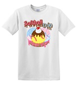 Epic Adult/Youth Softball Drip Ice Cream Sundae Life Cotton Graphic T-Shirts
