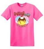 Epic Adult/Youth Softball Drip Ice Cream Sundae Life Cotton Graphic T-Shirts