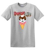 Epic Adult/Youth Soccer Life Ice Cream Cone Drip Cotton Graphic T-Shirts