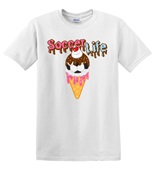 Epic Adult/Youth Soccer Life Ice Cream Cone Drip Cotton Graphic T-Shirts
