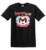 Epic Adult/Youth Soccer Drip Ice Cream Sundae Drip Cotton Graphic T-Shirts