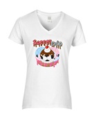 Epic Ladies Soccer Drip Ice Cream Sundae Drip V-Neck Graphic T-Shirts