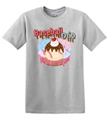 Epic Adult/Youth Baseball Drip Ice Cream Sundae Life Cotton Graphic T-Shirts