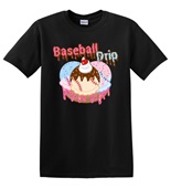 Epic Adult/Youth Baseball Drip Ice Cream Sundae Life Cotton Graphic T-Shirts