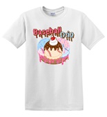 Epic Adult/Youth Baseball Drip Ice Cream Sundae Life Cotton Graphic T-Shirts