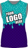 Womens/Girls Sublimated Basketball Jersey - Custom "WaffleCone" Cool Performance Crew Tank