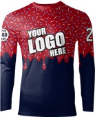 Custom Shooting Shirt - Sublimated "WaffleCone" Long-Sleeve Unisex Crew Tee